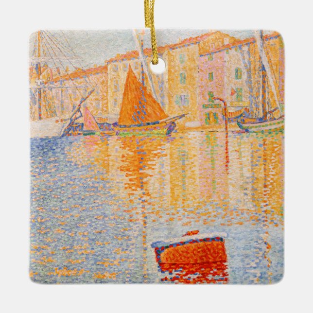 Adorno De Cerámica Paul Signac - La boya roja, Saint-Tropez (Anverso)