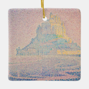 Adorno De Cerámica Paul Signac - Mont Saint Michel, Niebla y Sol