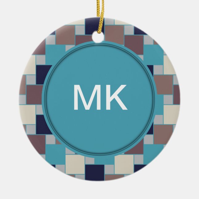 Adorno De Cerámica Pavo real en la playa (Frente)