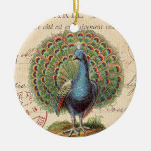 Adorno De Cerámica Pavo Real Vintage...ornamento