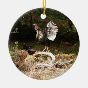 Adorno De Cerámica Pavos salvajes