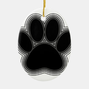 Adorno De Cerámica Paw De Perro Con Salidas