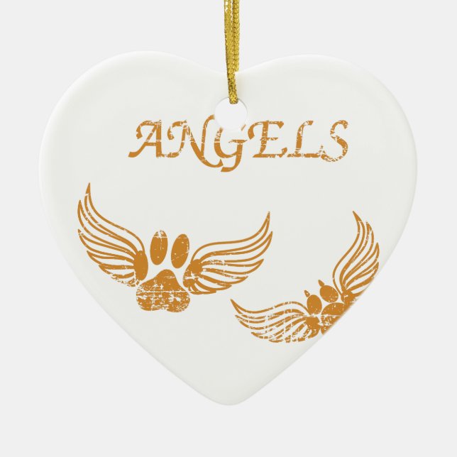 Adorno De Cerámica Paws de Mascota Angel con problemas (Frente)