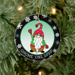 Adorno De Cerámica Payaso Gnomo Chiste Navidad