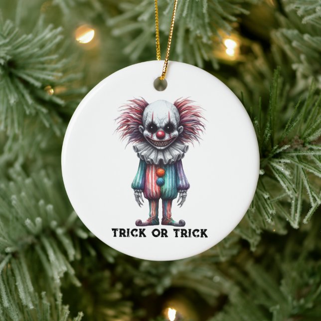 Adorno De Cerámica Payaso Psycho - Personalizar de Truco o Truco (Árbol)