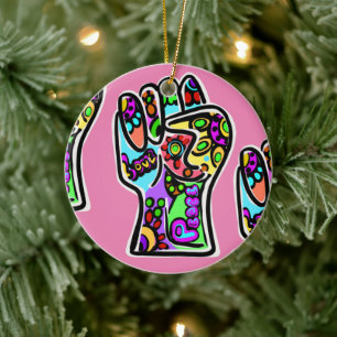 ADORNO DE CERÁMICA PAZ