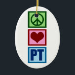 Adorno De Cerámica Paz Amor PT Navidades fisioterapeutas<br><div class="desc">Paz,  amor y terapia física. Un gran regalo fisioterapeuta.</div>