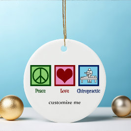 Adorno De Cerámica Paz Amor Quiropráctico Personalizado Quiropráctic