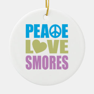Adorno De Cerámica Paz Amor Smores