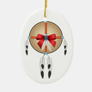 Adorno De Cerámica Paz aquí en la tierra, Ojibwe