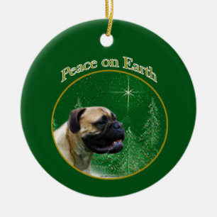 Adorno De Cerámica Paz Bullmastiff