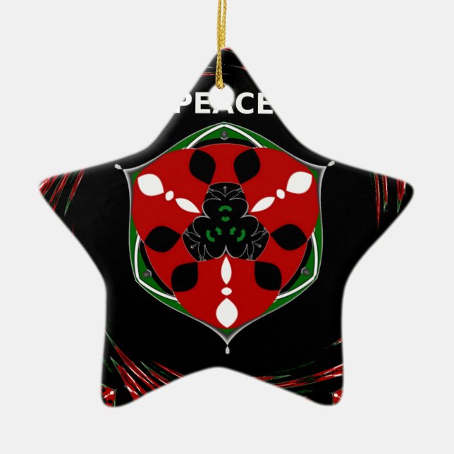 Adorno De Cerámica "Paz: con Escudo Emblema" (Frente)