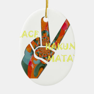 Adorno De Cerámica Paz de Hakuna Matata