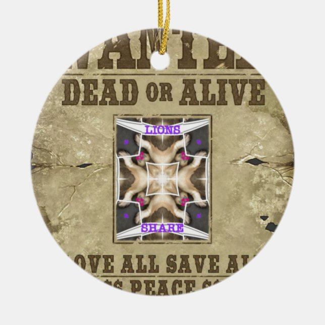 Adorno De Cerámica Paz deseada (Frente)