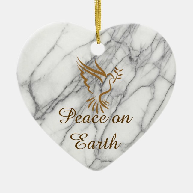 Adorno De Cerámica Paz en la Tierra (Frente)