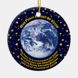 Adorno De Cerámica Paz en la Tierra