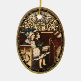 Adorno De Cerámica Paz en vintage de la tierra