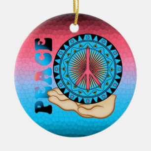 Adorno De Cerámica Paz ~ Sol