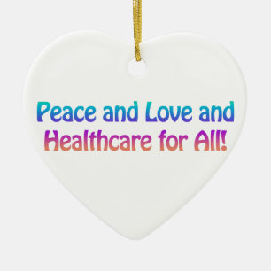Adorno De Cerámica Paz y amor y salud para todos
