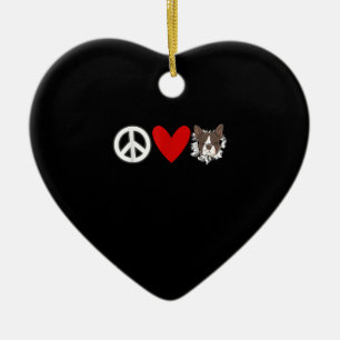 Adorno De Cerámica Peace Love Boston Terrier T-Shirt