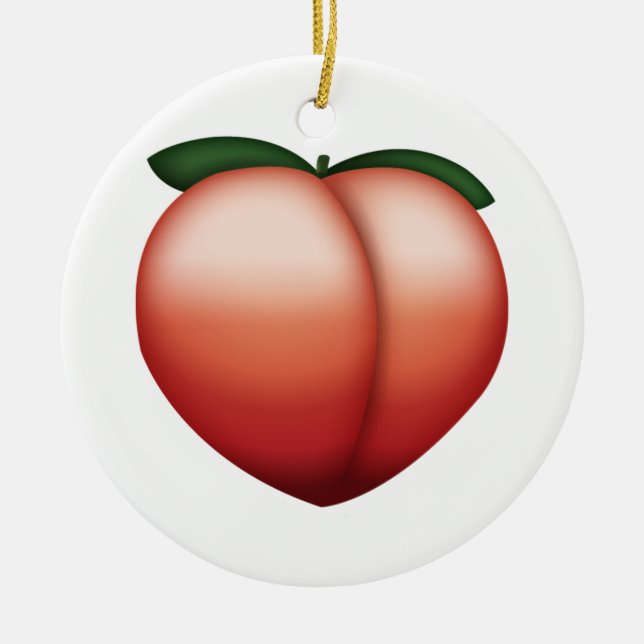 Adorno De Cerámica Peach - Emoji (Frente)