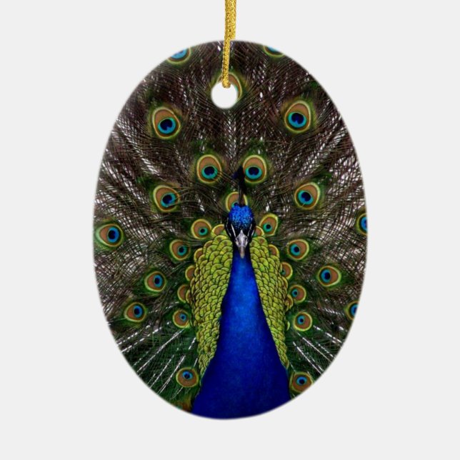 Adorno De Cerámica Peacock (Frente)