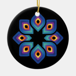 Adorno De Cerámica Peacock Flame (Radial)