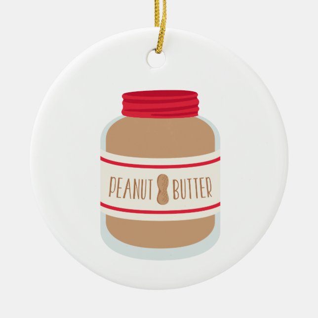 Adorno De Cerámica Peanut Butter Jar (Frente)