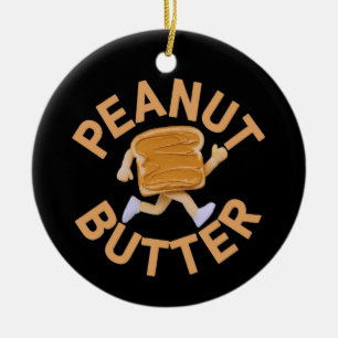 Adorno De Cerámica Peanut Butter Vibes Funny & Cute Design