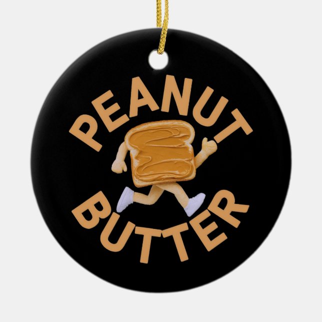 Adorno De Cerámica Peanut Butter Vibes Funny & Cute Design (Frente)