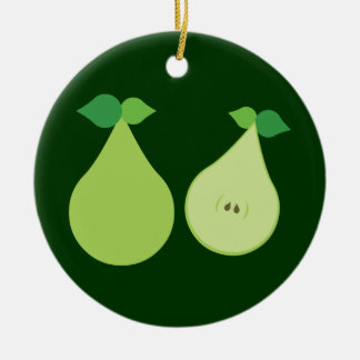 Adorno De Cerámica Pear verde moderno