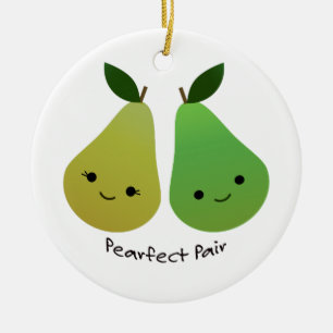 Adorno De Cerámica Pearfect Pear Kawaii Pears
