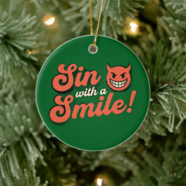 Adorno De Cerámica Pecado con una Sonrisa
