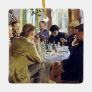 Adorno De Cerámica Peder Severin Kroyer - Hora del almuerzo