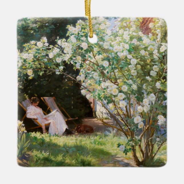 Adorno De Cerámica Peder Severin Kroyer - Rosas (Anverso)