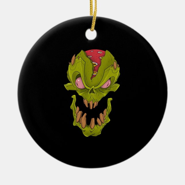 Adorno De Cerámica Peekabo Skull (Frente)