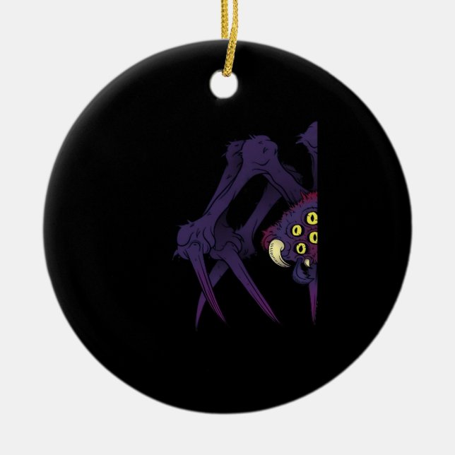 Adorno De Cerámica Peekabo Spider (Frente)