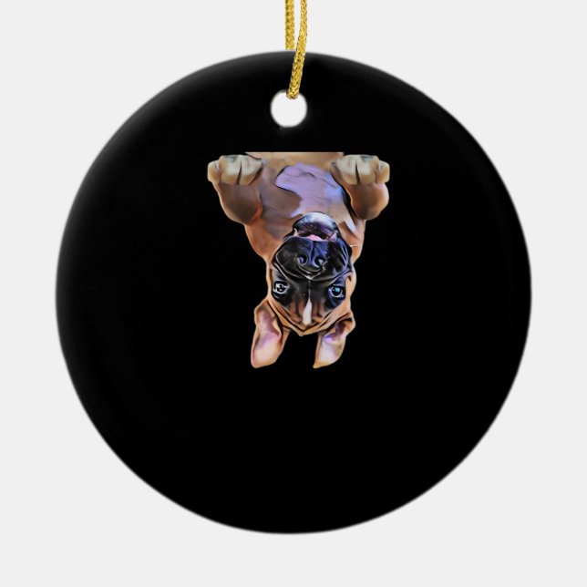 Adorno De Cerámica Peekaboo Boxer (Frente)