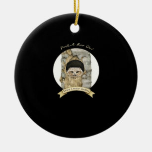 Adorno De Cerámica Peekaboo Meme Design for Halloween