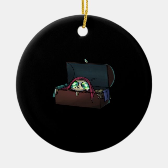 Adorno De Cerámica Peekaboo Sloth Halloween (Frente)