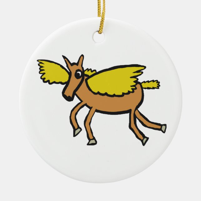 Adorno De Cerámica Pegasus (Frente)