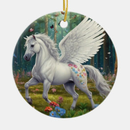 Adorno De Cerámica Pegasus Mare en primavera