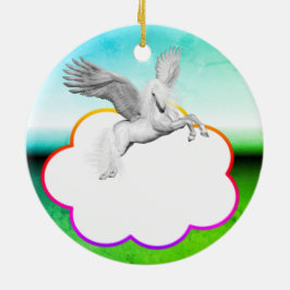 Adorno De Cerámica Pegasus Ornament