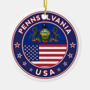 Adorno De Cerámica Pegatina de Pennsylvania, estuche de teléfono, bol