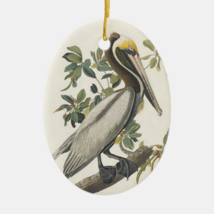 Adorno De Cerámica Pelícano de Brown de Audubon