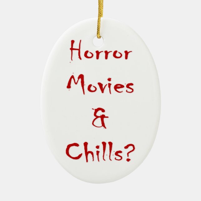 Adorno De Cerámica ¿Películas de terror y escalofríos? (Frente)