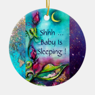 ADORNO DE CERÁMICA PELIGRO DE LA PUERTA DE MONOGRAMA DEL CORAZÓN DEL