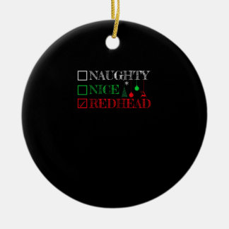 Adorno De Cerámica Pelirroja Divertida Navidad Traviesa Divertida Fie