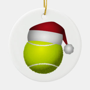 Adorno De Cerámica Pelota de tenis de Navidad