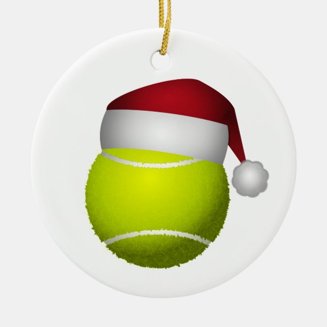 Adorno De Cerámica Pelota de tenis de navidades (Frente)